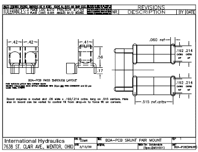 B2A-PCB Print for Loop Through Shunt  Pair