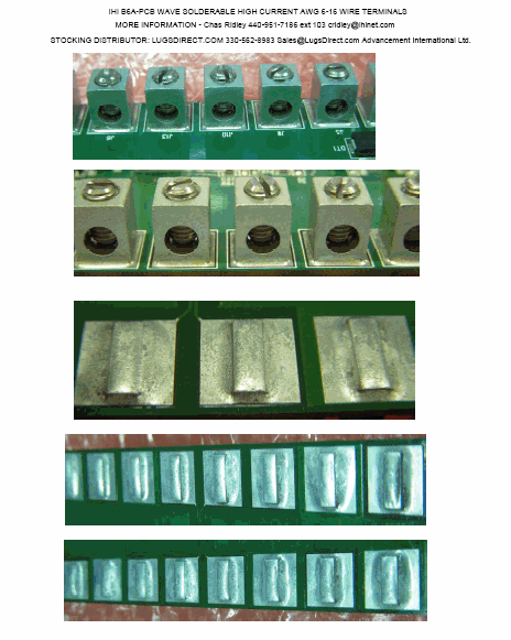  IHI Connectors brand B6A-PCB Wave Soldered PCB terminal connector lug