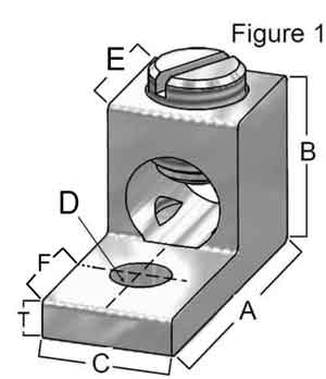 Brumall - 6T 4 AWG Single wire mechanical lug - aluminum